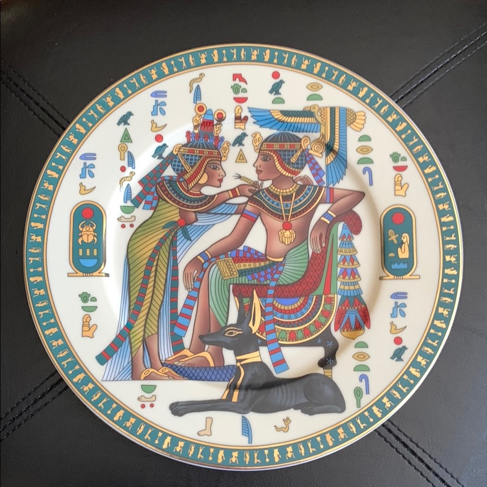 Percent condition plate FM Fathi Mahmoud Limoge porcelain plate 10.5 inches